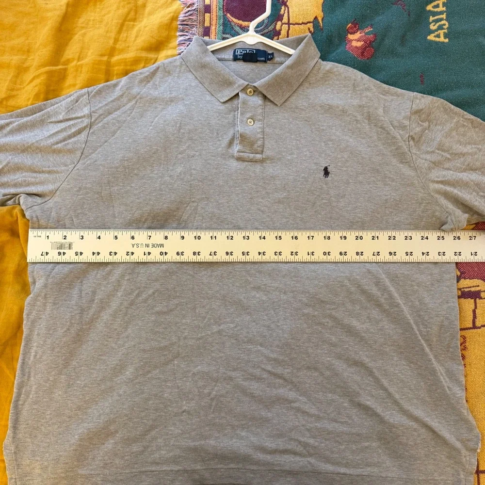 Vintage Polo Ralph Lauren Mens XL Gray Short‎ Sleeve Cotton Polo Shirt Classic